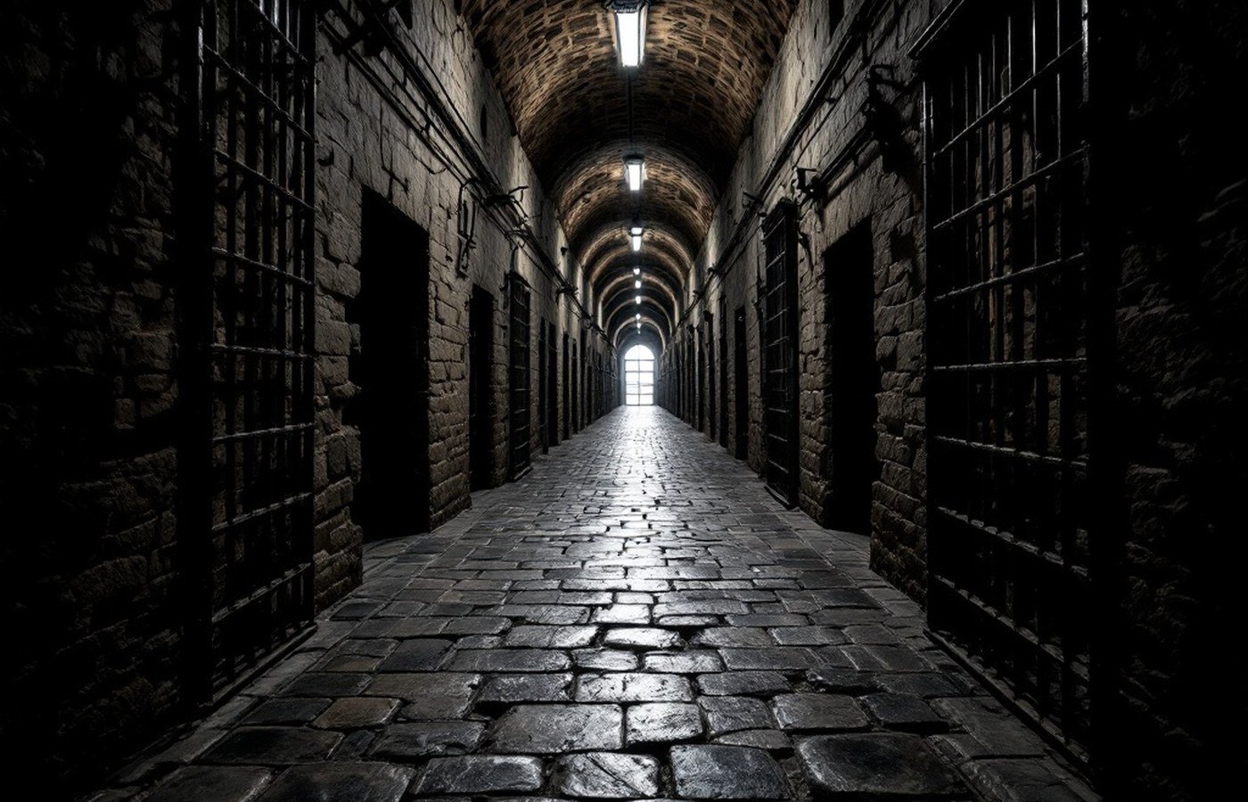 Yuma Territorial Prison stone corridor