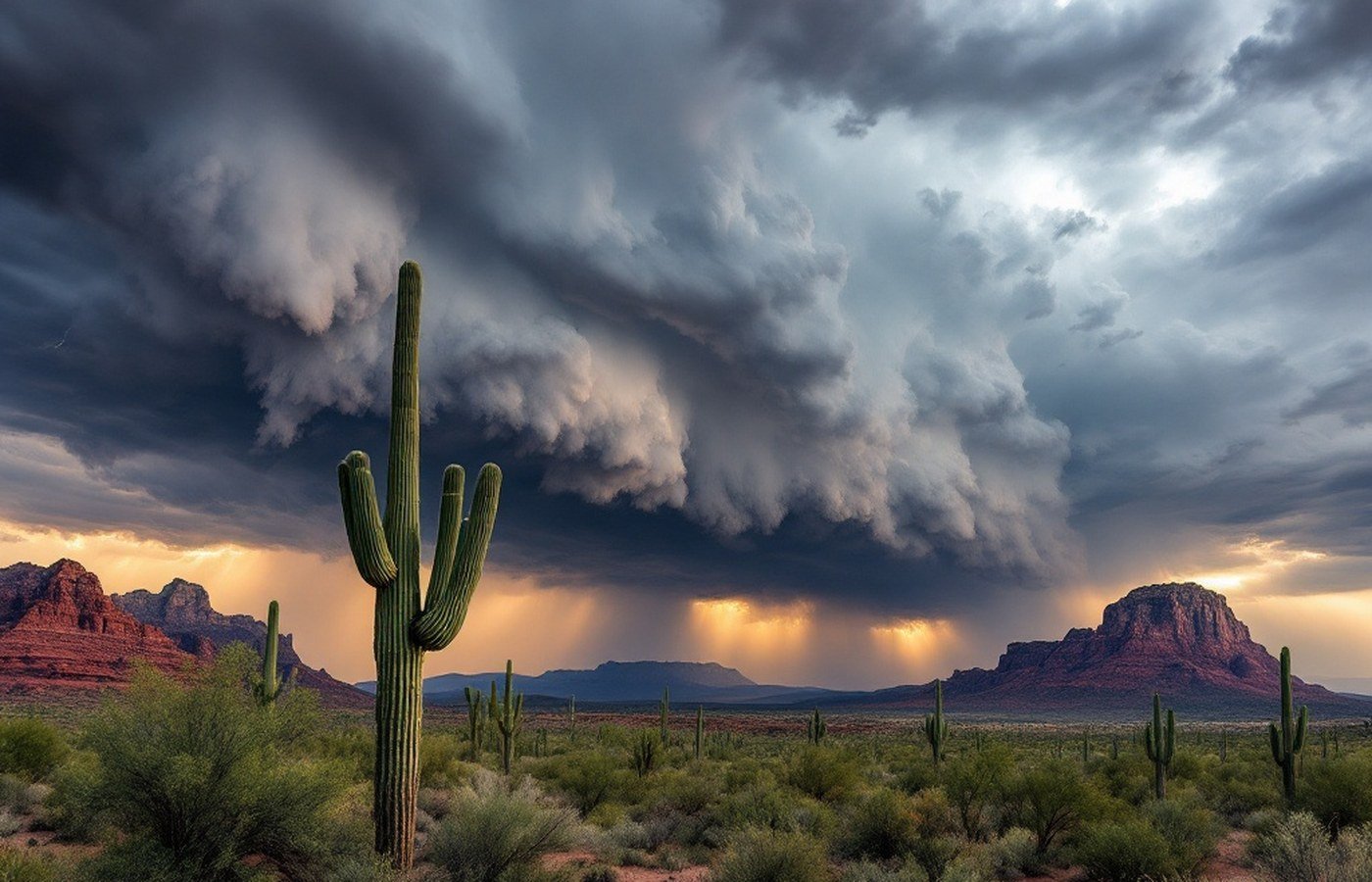 Typical dramatic weather over the Arizona desert