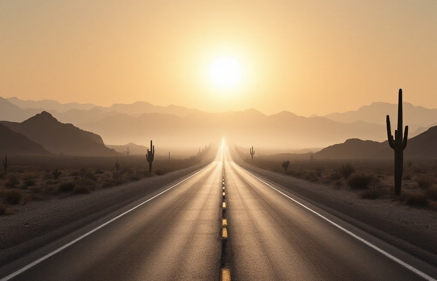 Heat haze over a Phoenix road