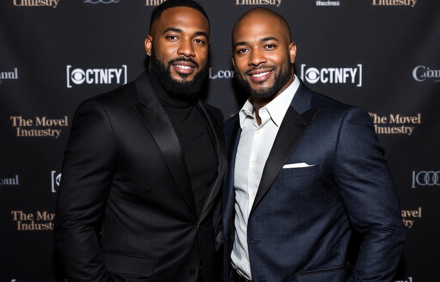 Two music-industry producers at an industry event