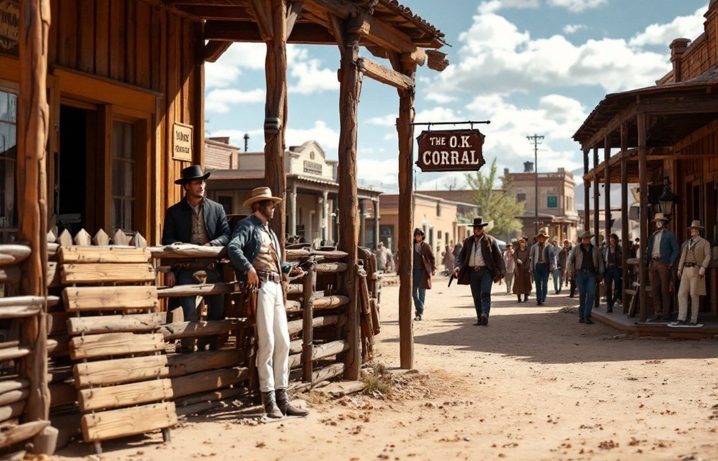 The O.K. Corral gunfight site in Tombstone